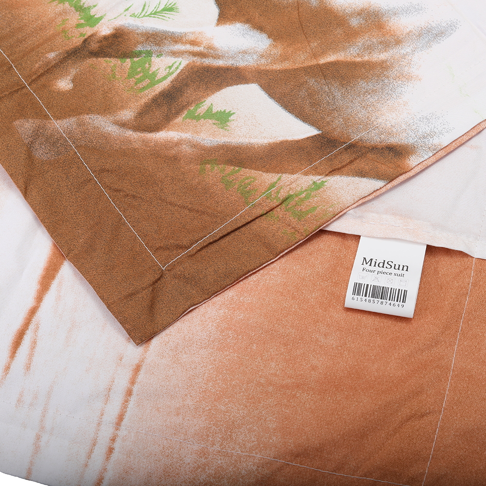 MidSun 3D Horse Print Duvet Cover Sheet Bedding Sets Twin/Full/Queen 4-Piece